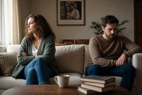 emotionale Szene zwischen einem Paar